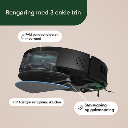 Roomba Combo® Essential robotstøvsuger og -gulvmoppe grå (demo) Sort