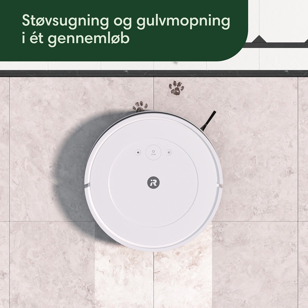 iRobot Roomba Combo® Essential robotstøvsuger og - gulvmoppe hvid