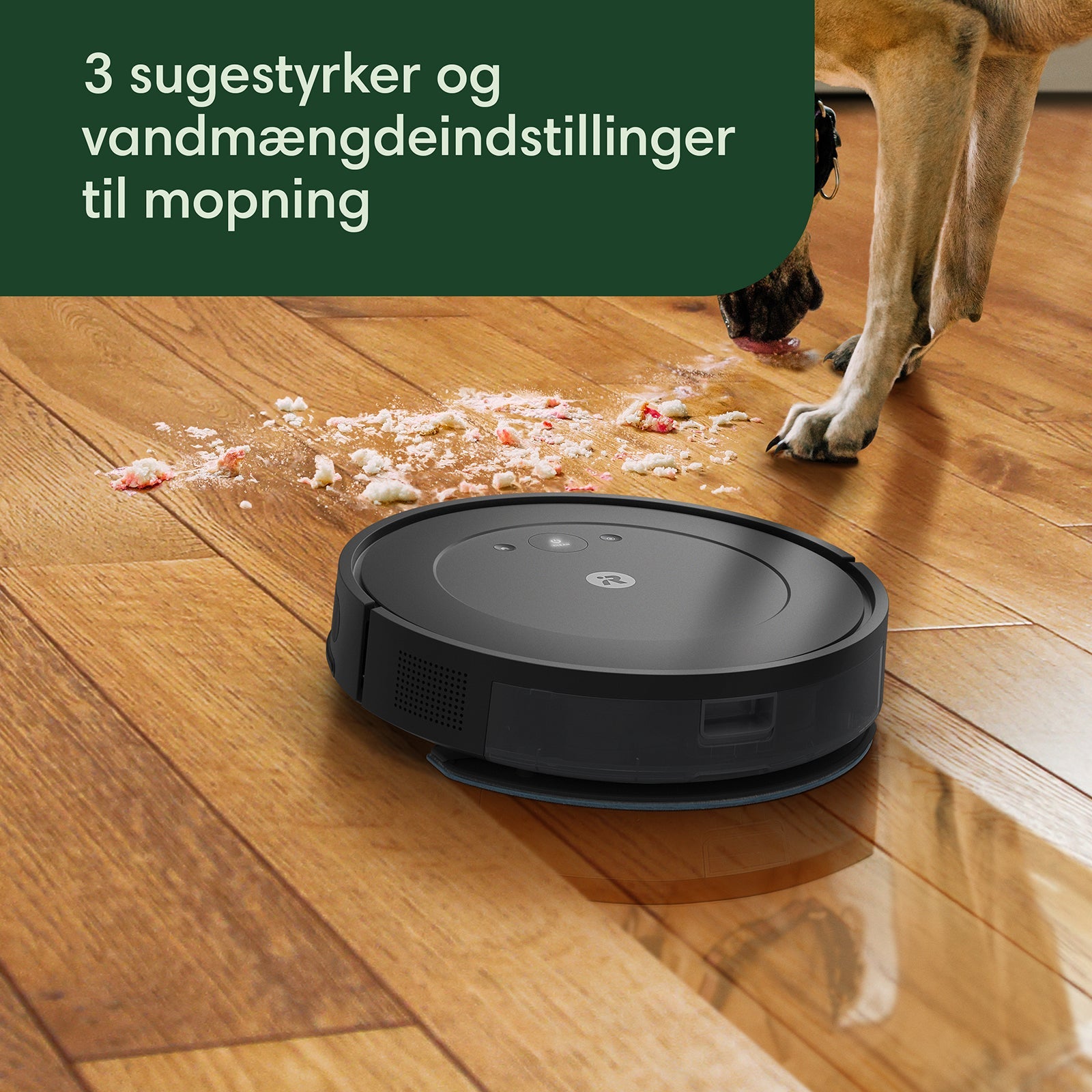 iRobot Roomba Combo® Essential robotstøvsuger og - gulvmoppe sort (demo)
