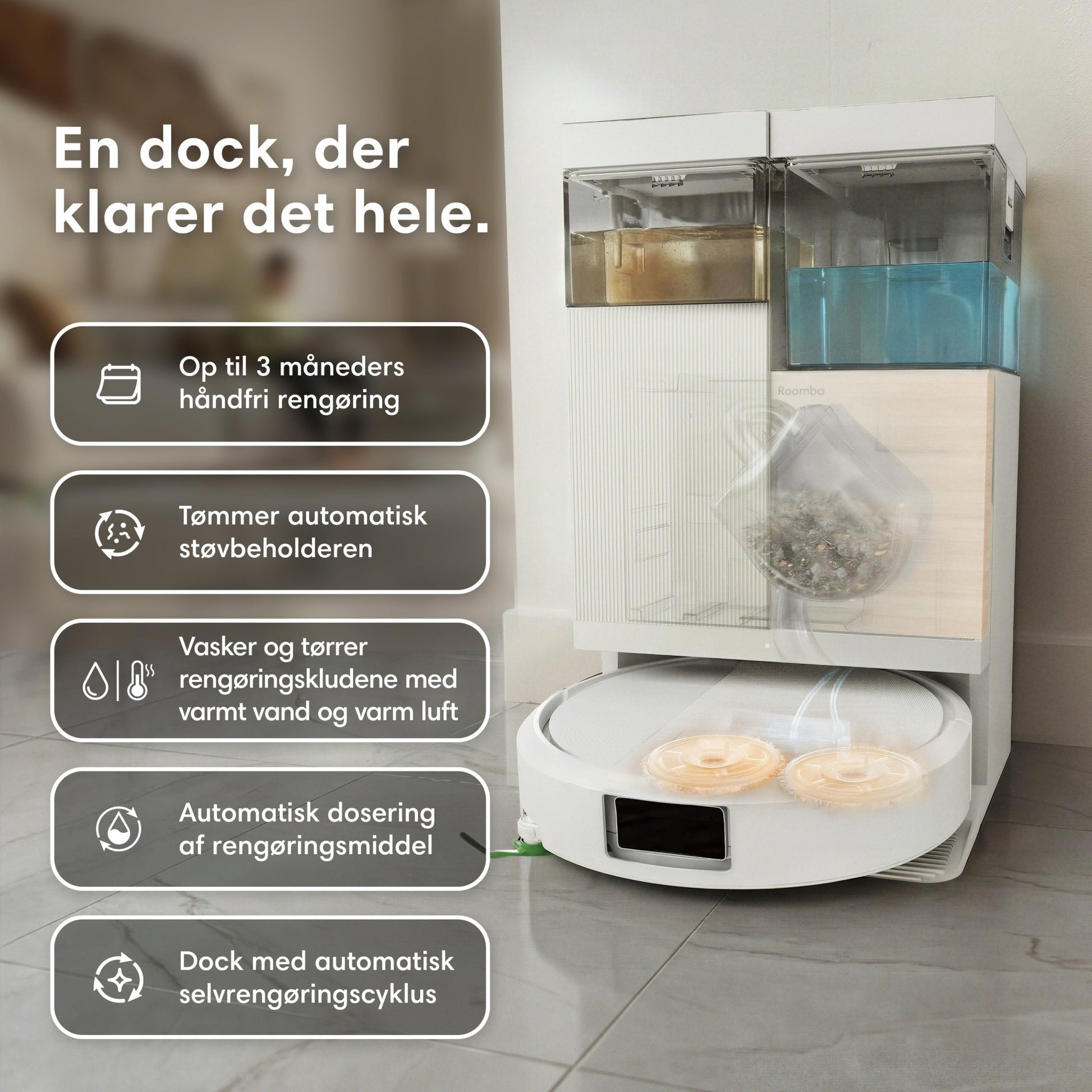 iRobot Roomba® Plus 575 Combo-robot + AutoWash™-dock