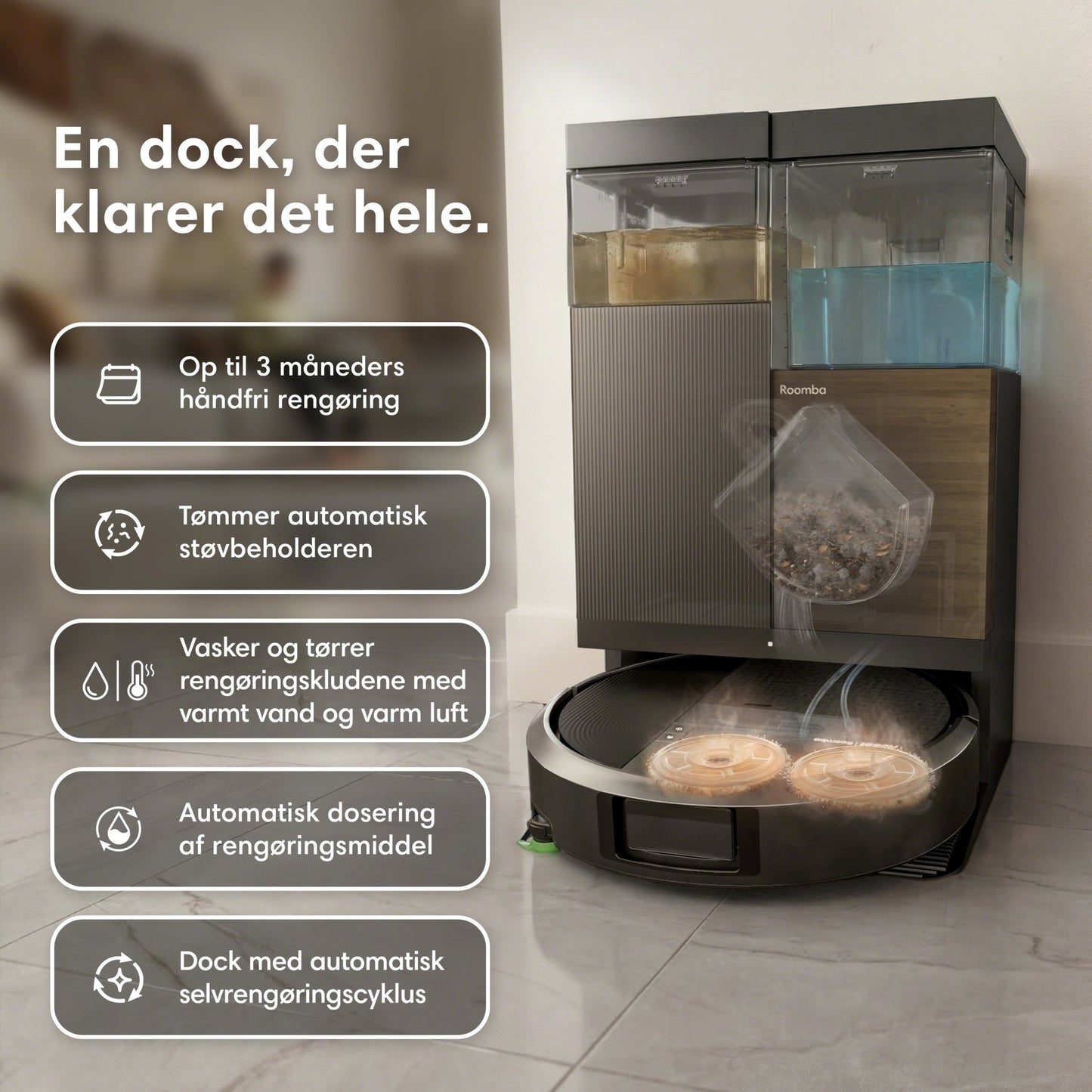iRobot Roomba® Plus 575 Combo-robot + AutoWash™-dock